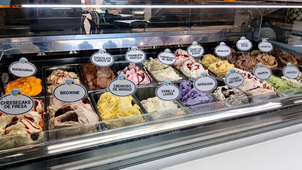 Vitrina de sabores Ruta Gelato